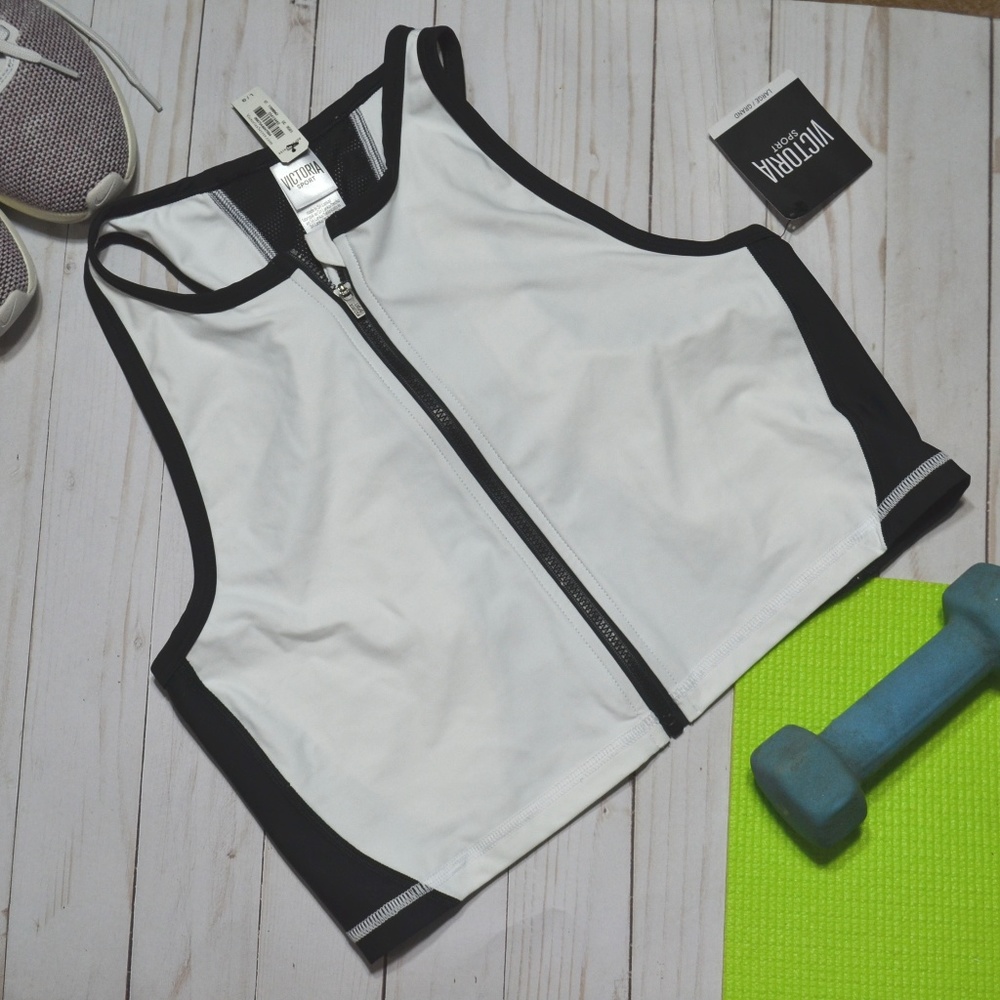 Victoria's Secret VSX Zipper Sport Crop Top